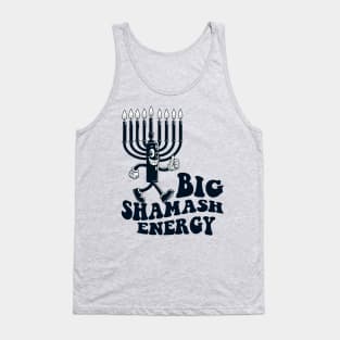 Big Shamash Energy Retro Cartoon Hanukkah Menorah Tank Top